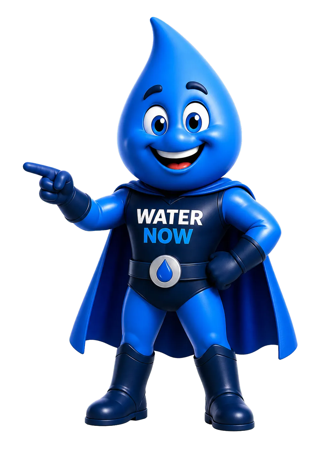 Hydro Hero pointing toward the Water Now launch journey